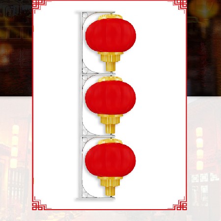 LED磨砂燈籠三連串戶(hù)外 防水塑料燈籠串喜慶節(jié)日裝飾景觀批發(fā)